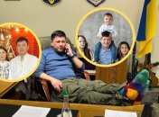 Виталий Ким с женой и детьми