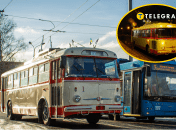 Ретро-троллейбус в Ровно