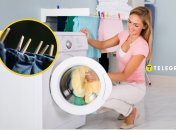 Девушка рядом со стиральной машиной