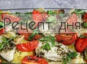 Рецепт дня: Рыба, запечённая с молодой картошкой, кабачками и помидорами