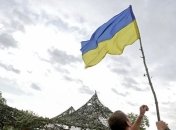 В Донецке развевался флаг и звучал гимн Украины (Видео)