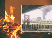 Густий чорний дим видно за багато кілометрів від місця надзвичайної події