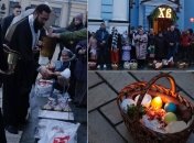 Віряни зібралися освятити великодні кошики