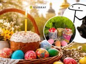 Пасхальная корзина и кот из мема