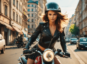 Мотоциклістка