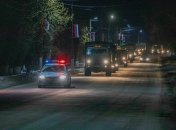 Колонна российской техники