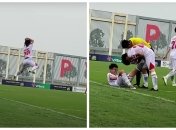 Молодой футболист неудачно отпраздновал гол в стиле своего кумира