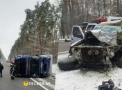 Последствия ДТП на трассе Киев-Ковель