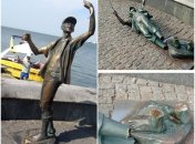 Памятник в Бердянске "до и после".