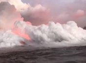 Извержение на Гавайях: потоки лавы достигли океана (Видео)