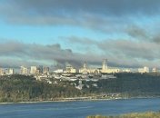 Киев в дыму после ракетных ударов