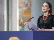 Александра Матвийчук на церемонии в Осло