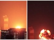 Момент падения обломков в столице