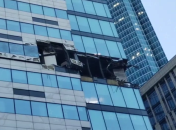 Наслідки удару дрона по "Москва-Сіті"