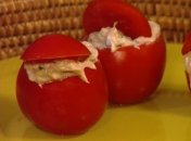 Закуска из помидор с Рыбой под домашним майонезом