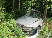ДТП в Харькове: Lanos выбросило в кювет, а Mercedes "впечатало" в деревья