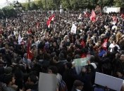 Массовые протесты в Тунисе