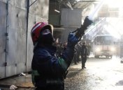 В Хмельницком случился пожар на вещевом рынке (Фото и видео)