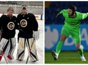 Чех играет в футбол и хоккей