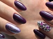 Маникюр 2020: шикарный сливовый дизайн ногтей (Фото)