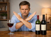 Мужчина отказывается от алкоголя