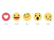 В Facebook к кнопке "лайк" добавилось еще пять эмоций