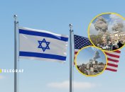 Флаги Израиля и США, Тегеран после атаки