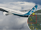 Пассажирский самолет над Украиной