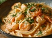 Паста с креветками – идеальный вариант для встречи гостей (изображение создано с помощью ИИ)