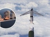 Ракета GLSDB в полете отделяется от двигателя