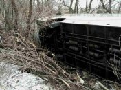 Около Бахмута перевернулся автобус с полусотней пассажиров