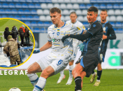 На матче "Динамо" - "Черноморец" военный раздавал конфеты