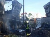 В Киеве сгорел целый ряд киосков 