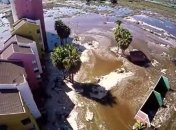 БПЛА зафиксировал последствия землетрясения и цунами в Чили (Видео)