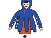 Костюм осьминога из старой толстовки для малыша