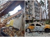 Пострадавшая шестиэтажка в Ирпене