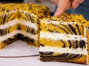 Торт "Тигровый" со сметанным кремом станет украшением праздника