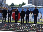 Український президент з дружиною та європейські лідери в Києві