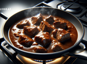 Ароматная подливка с мясом и овощами – это отличный гарнир к любому столу (фото создано с помощью ИИ)