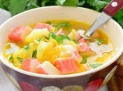 Рецепт дня: суп с крабовыми палочками