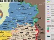 Карта АТО на востоке Украины (22 июля)