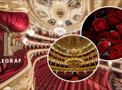 Мужчина подарил девушке кучу цветов в оперном театре Одессы