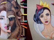 Художница решила совместить хороших персонажей мультфильмов с плохими (Фото)