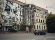 Многие офисные здания в центре Харькова пострадали от обстрелов