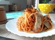 Салат "Морковь по-корейски" с мясом