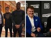 Александр Красюк с Энтони Джошуа и Александром Усиком