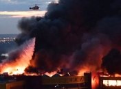 Крупный пожар на строительном рынке в Подмосковье локализован