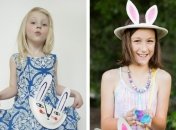 Поделки из бумажных тарелок к Пасхе: пасхальная корзинка и уши кролика для детей