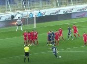 Прекрасный гол со штрафного - в обзоре матча "Днепр-1" - "Минай" (видео)