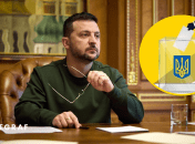 Володимир Зеленський та скринька для голосування